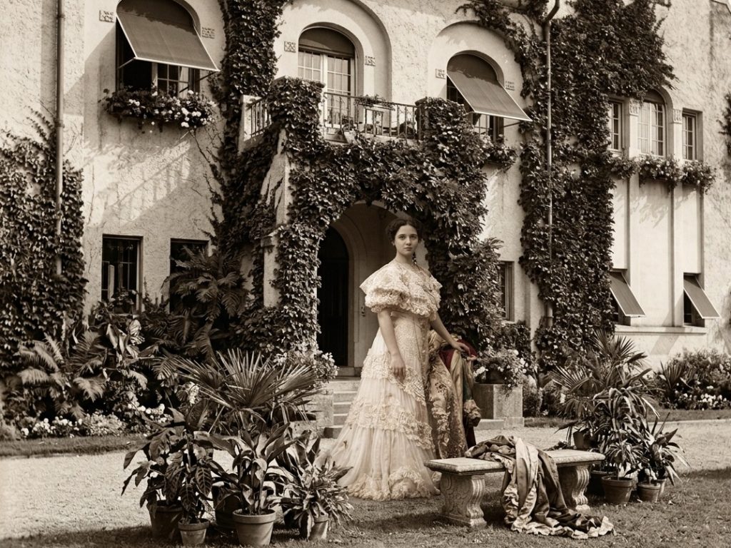 Unikatni vizuelni prikaz dvorca Fernbah na Baba Pusti sa tornjem i fasadom od Rajhlove cigle, zasnovan na istorijskim podacima