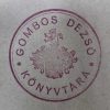 ex libris pecat biblioteka Deze Gombosa